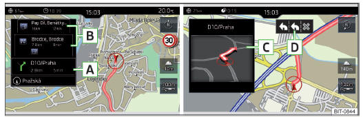 Fig. 201 Suggerimenti di marcia / dettagli sui suggerimenti di marcia