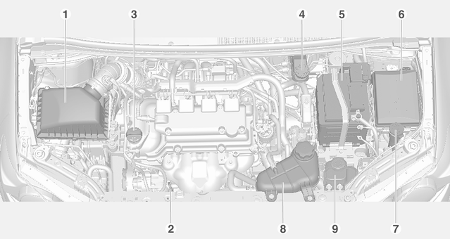 Panoramica del vano motore