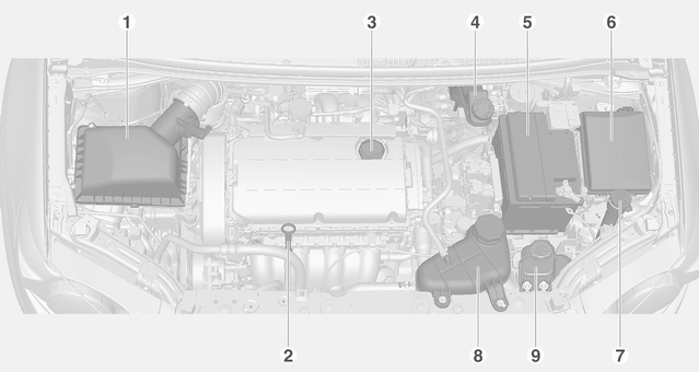 Panoramica del vano motore