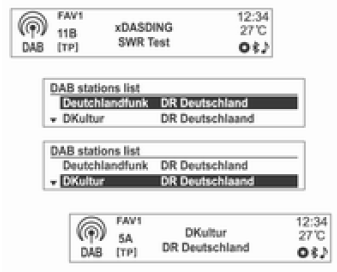 Ascolto di una stazione radio o DAB