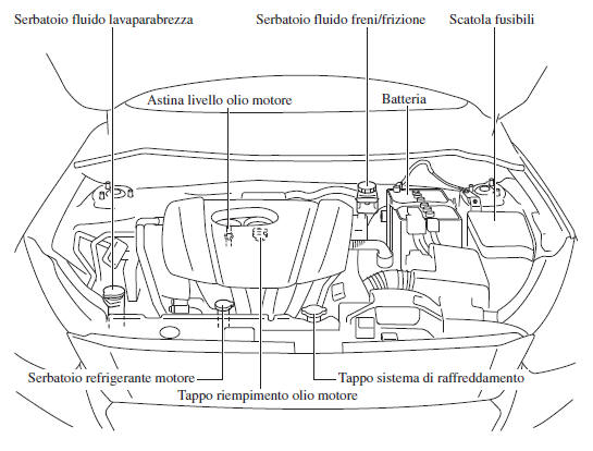 Panoramica vano motore