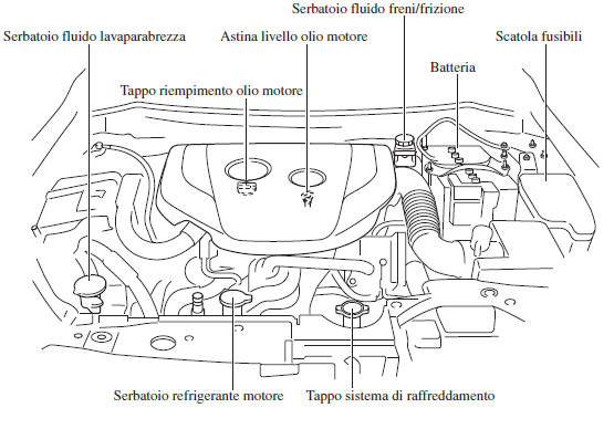 Panoramica vano motore