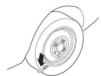 Rimozione della ruota sgonfia