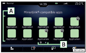 Fig. 178 MirrorLink: Menu principale