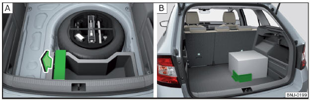 Fig. 112 Estrazione dell'elemento Cargo / esempio di fissaggio del carico