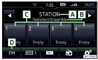 Fig. 147 Swing: Radio - menu principale