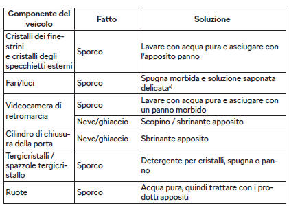 Cura esterna del veicolo